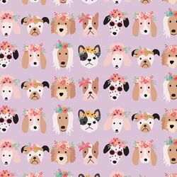 Flower Pups in Lilac