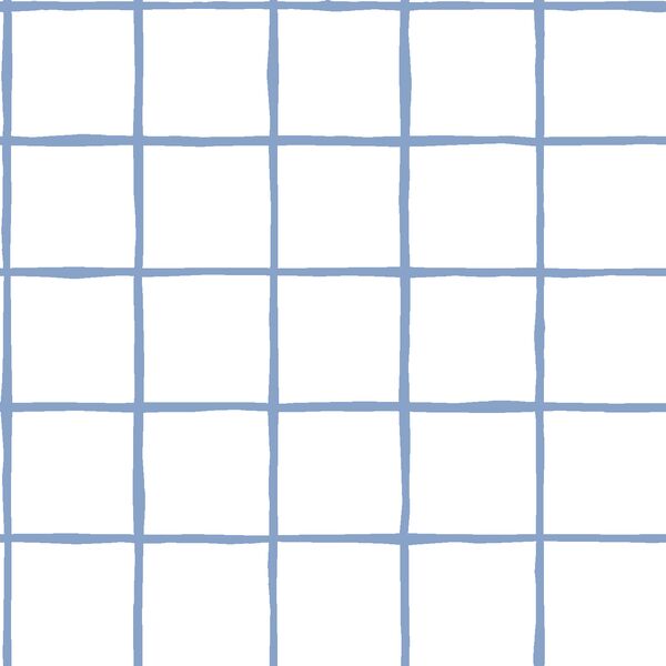 Windowpane in Cornflower on White