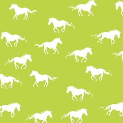 Horse Silhouette in Lime