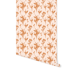 Blooming Branches in Caramel on Pink Glow