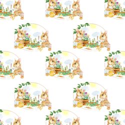 Little Garden Bunnies in Spring