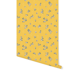 Ditsy Strawberry Flower in Lemon