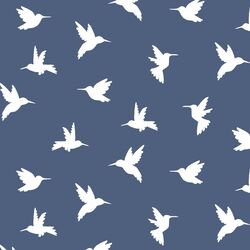 Hummingbird Silhouette in Midnight