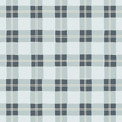 Tartan Plaid in Evening Navy and Air Blue