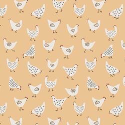 Farm Chickens in Yellow