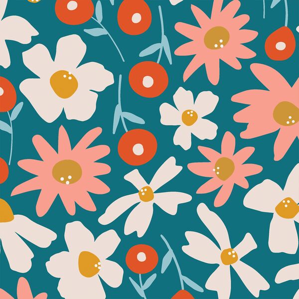 Large Berry Floral in Crisp