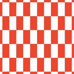 Winter Checkerboard in Berry Red