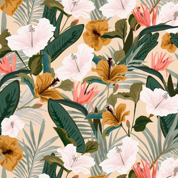 Hibiscus Paradise in Summer Haze