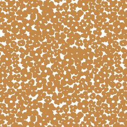 Flowerets in Ochre on White