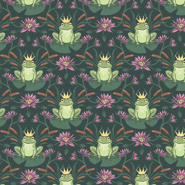 Frog Prince in Evening Meadow
