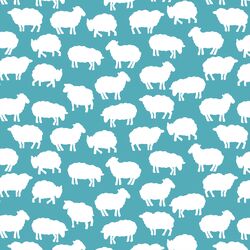 Sheep Silhouette in Lagoon