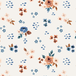 Gathered Bouquets in Royal Ivory