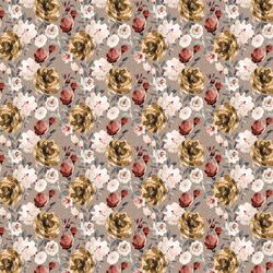 Small Peonies in Autumn Leaf Dot