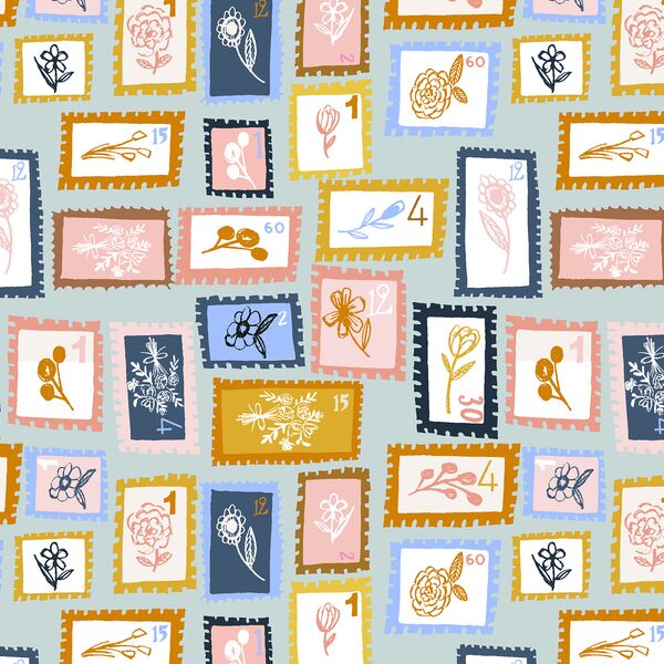 Philately in Blue Bird