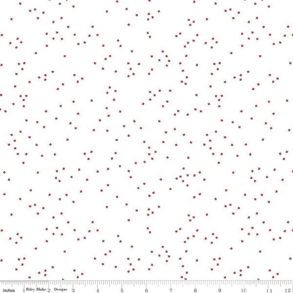 Blossom in Red on White