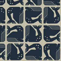 Grumpy Whale in Blue Gray Unbleached