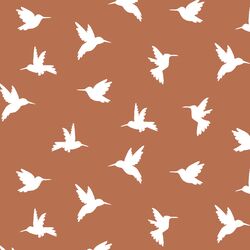 Hummingbird Silhouette in Terracotta