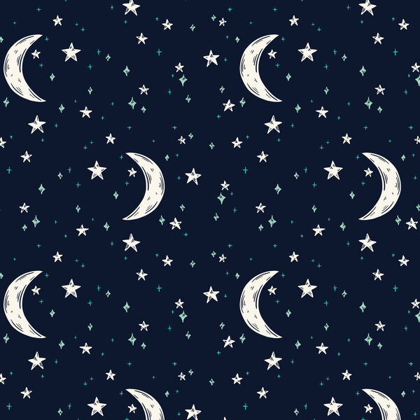 Neon Moon in Night