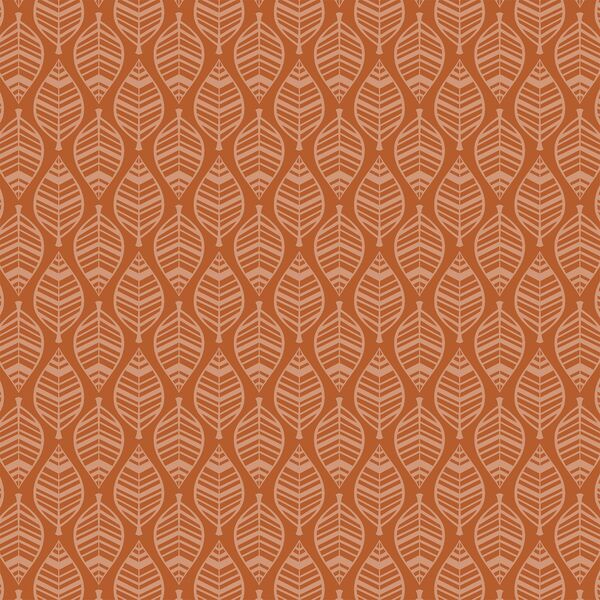 Stenciled Leaf in Acorn