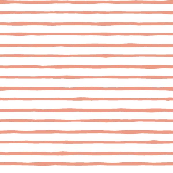 Artisan Stripe in Grapefruit on White