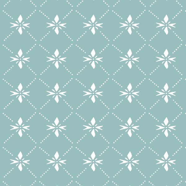 Quilted Snowflake in Frosty Teal