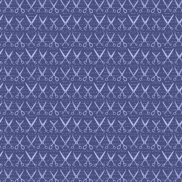 Scissors Silhouette in Navy Blue