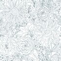 Paperie in Dark Garden Teal on White