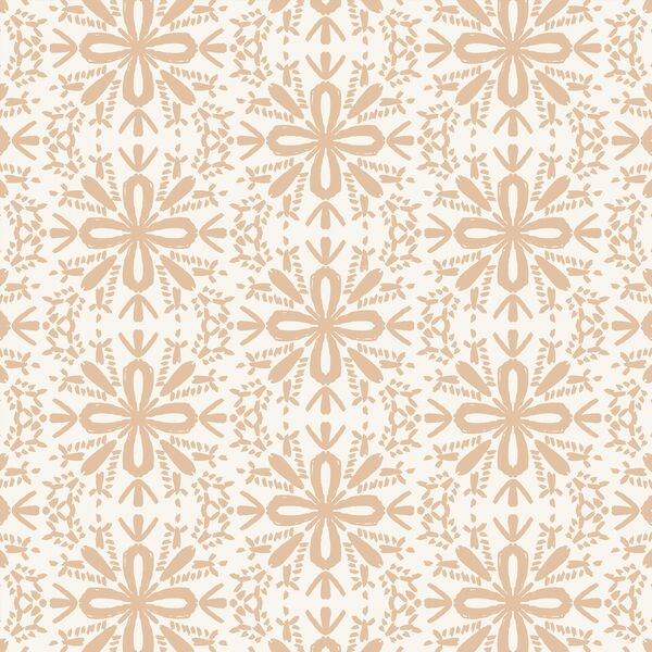Little Snowflakes in Blush on Ivory
