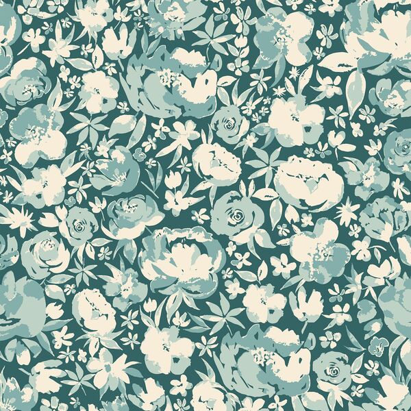 Wild Roses in River Blue