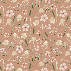 Flower Field in Vintage Meadow