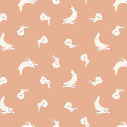 Playful Bunnies in Peachy Keen