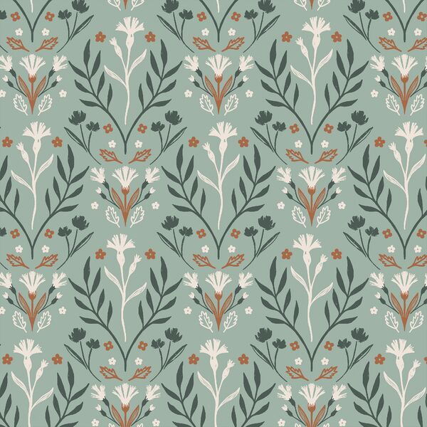 Floral Wilderness in Mint