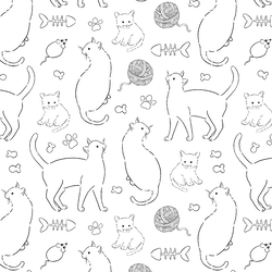 Cat Sketches in Notebook