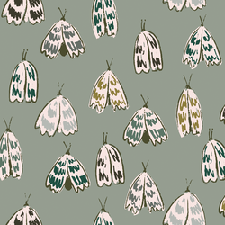 Garden Moths in Sage Green