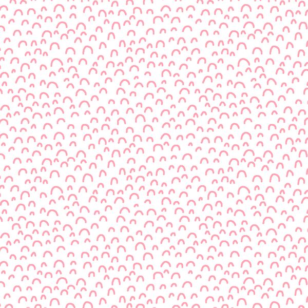 Doodle in Rose Pink on White
