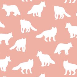 Fox Silhouette in Peony