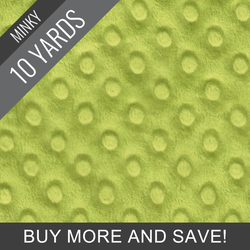 Minky Dimple Dot in Lime - 10 Yard Quick Cut