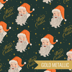 Santa in Evergreen Metallic