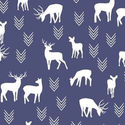 Deer Silhouette in Indigo