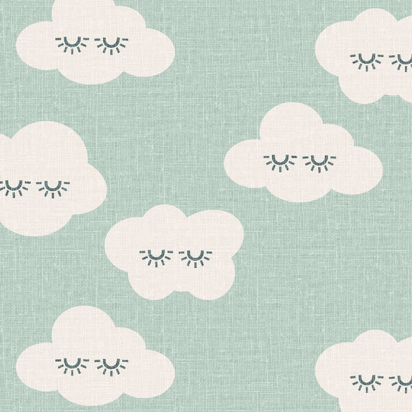 Sleepy Clouds in Fresh Mint