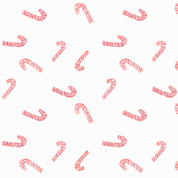 Tossed Candy Canes in Frosty White