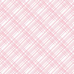 Thatched in Rose Pink on White