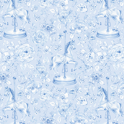 Carousel Horse in Sky Blue
