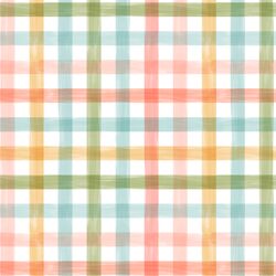 Watercolor Gingham in Springtime