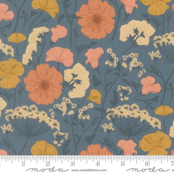 Pressed Flower in Denim