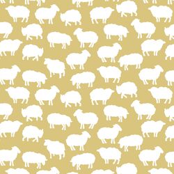 Sheep Silhouette in Honey