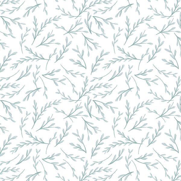 Ornamental in Celadon on White