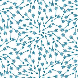 Arrows in Peacock on White