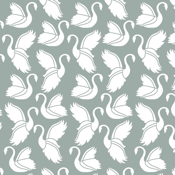 Swan Silhouette in Eucalyptus