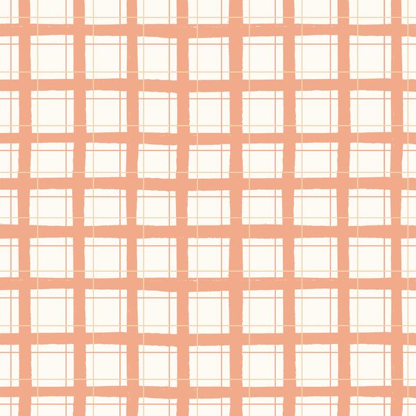 Spring Picnic Plaid in Coral Sands